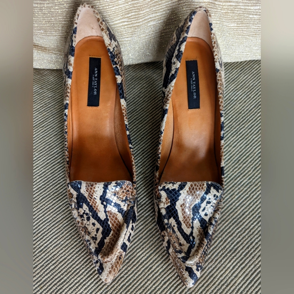 Ann Taylor snakeskin heels